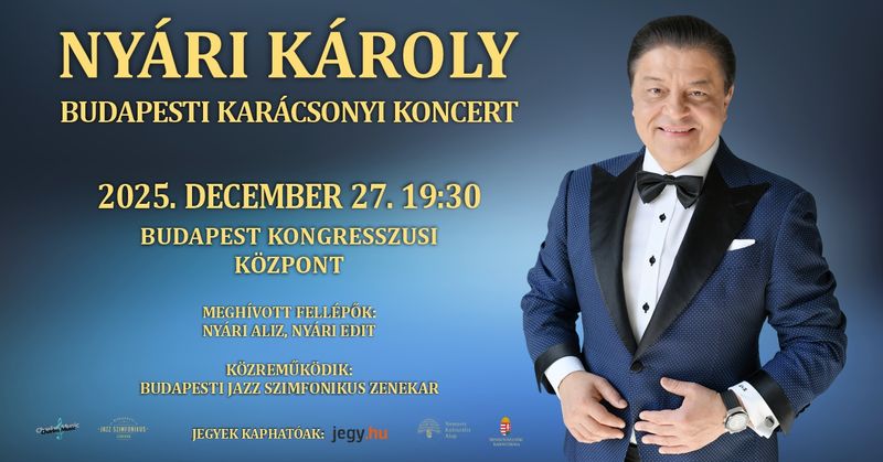 Nyári Károly ismét elvarázsolja közönségét Budapesti Karácsonyi Koncertjével – Zene, elegancia, ünnepi ragyogás: karácsonyi csoda a színpadon